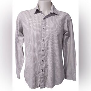 Marc Anthony Grey slim fit button down collared shirt